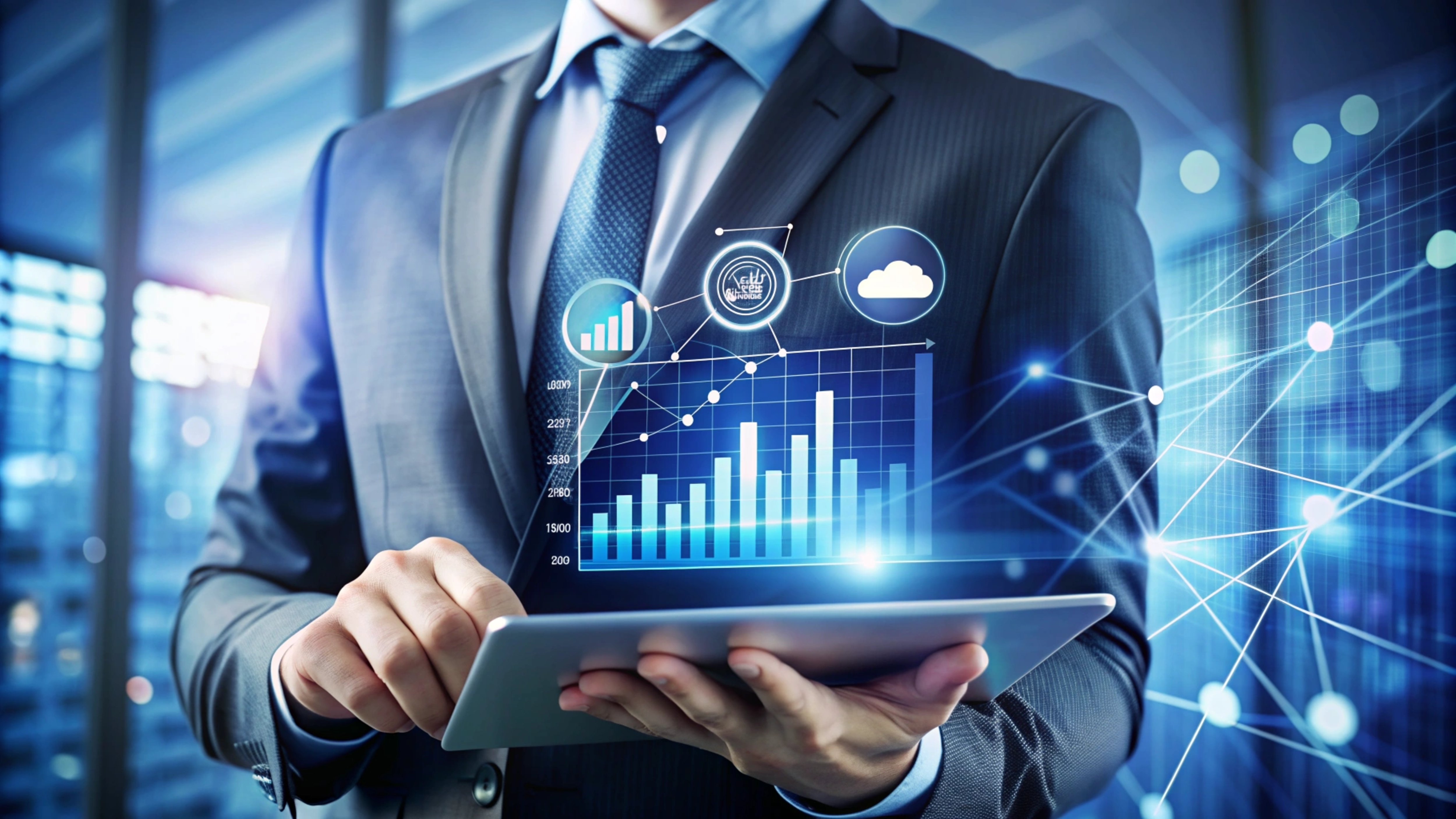 homme-d-affaires-utilisant-une-tablette-avec-des-graphismes-numeriques